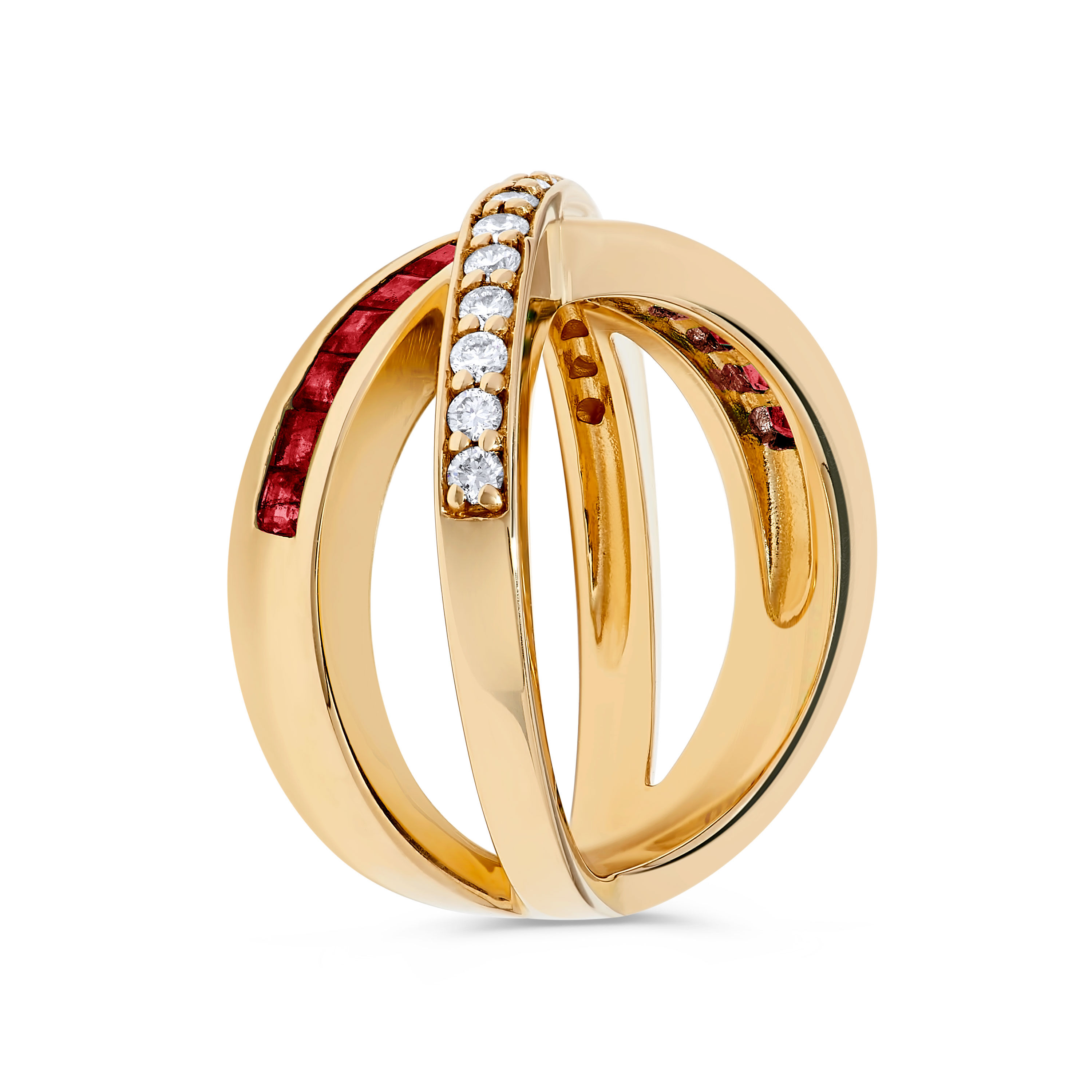 Ruby crossover ring sale